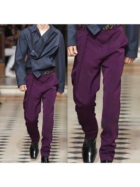 New Y/Project Trousers Pants sz M Plum Wrap Extended Waist S'2018